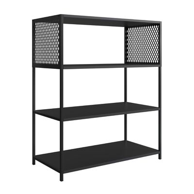 Estante Industrial Média para Livros Studio Prateleira Escritório P1024 Preta