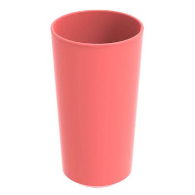 Conjunto 12 Copos Altos de Plástico 500ml Refeitório Escola Crippa Rosa Goiaba