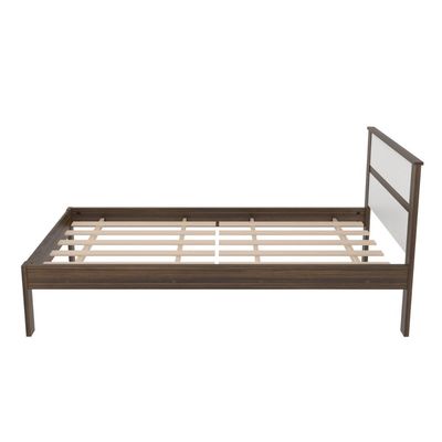 Cama de Solteiro Nogal Branco 97x196x92cm MDP Tecnomobili CM8004