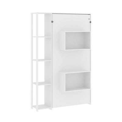Cama Articulada de Solteiro com 4 Prateleiras e 2 Nichos CM8013 Branca Tecnomobili
