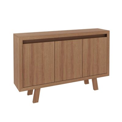 Balcão para Escritório com 3 portas ME4120 Amêndoa Tecnomobili