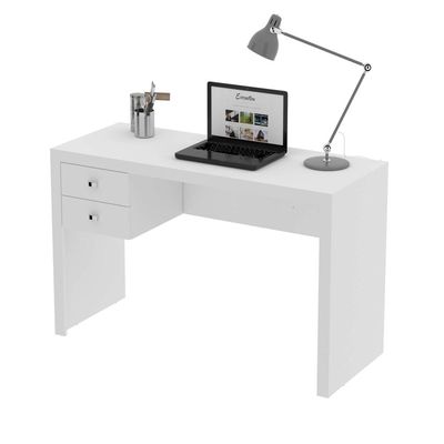Mesa para Escritório 117cm com 2 gavetas ME4123 Branco Tecnomobili