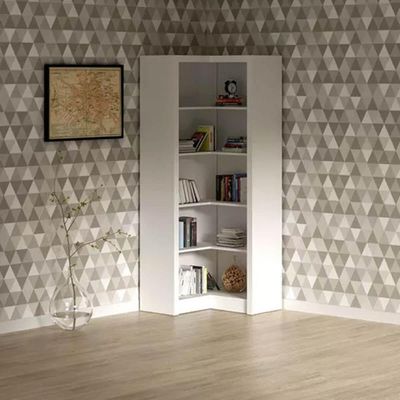 Armário Estante Cantoneira Aberta 5 Prateleiras 68x171,5cm Branca ME4132 Tecnomobili Branco