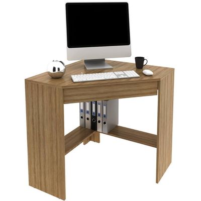 Mesa Escrivaninha de Canto com 1 Gaveta ME4169 Amêndoa Tecnomobili