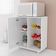 Balcão Fruteira com 1 Porta e 2 Cestos de Metal BF3205 Branco Tecnomobili