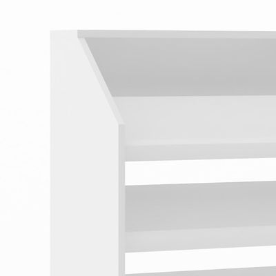 Armário Sapateira Vertical 30x67x137,5cm Branca 7 Prateleiras SA3403 Tecnomobili