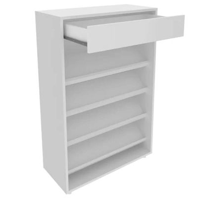 Sapateira Branca Gaveteiro 30x67x103,5cm Prateleiras Tecnomobili SA3404 Vertical