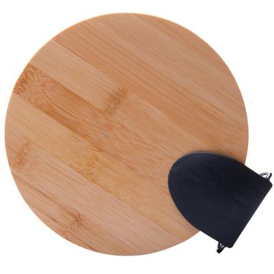 Lixeira 5L Metal Redonda com Pedal Branca Tampa Bambu Balde Interno Banheiro Genebra Branco