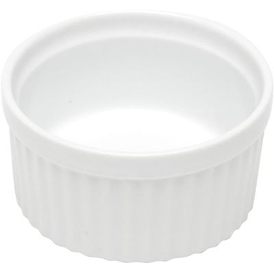 24 Ramekins de Porcelana 155ml Classic Branco Lyor Restaurante Molhos Sobremesas Branco