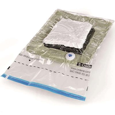 Kit 3 Vac Bag Jumbo Ordene 110x100cm Saco a Vácuo Plástico Edredom Casacos