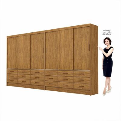 Closet Sevilha 6 Portas Casal Duplo  Carioca Moveis Cinamomo