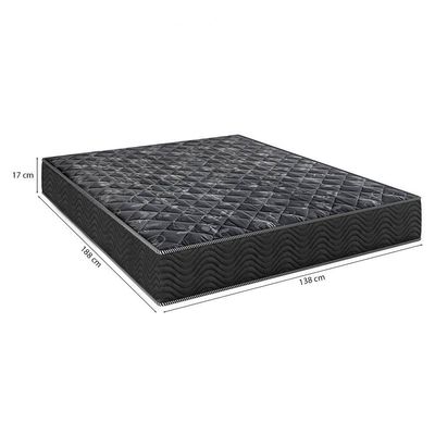 Cama Box Baú Casal 138 Tecido Sintético Preto Com Colchão Lisboa Bello Box Espuma D28 Preto