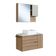 Gabinete Suspenso 80cm Cuba Espelheira Toalheiro Mel Branco Conjunto para Banheiro CJ8020.10MBA
