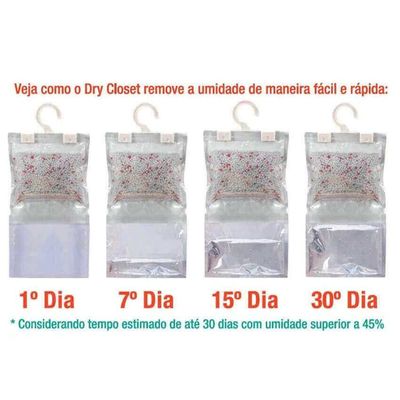Kit 20 Sachês Anti Mofo Desumidificador Armários com Gancho Lavanda My Closet