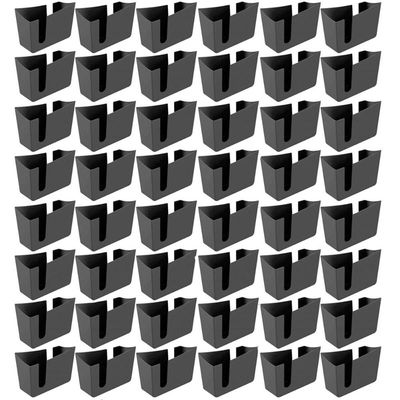 Kit 48 Suportes Porta Guardanapos de Mesa Trio Crippa Preto Lanchonete Restaurante