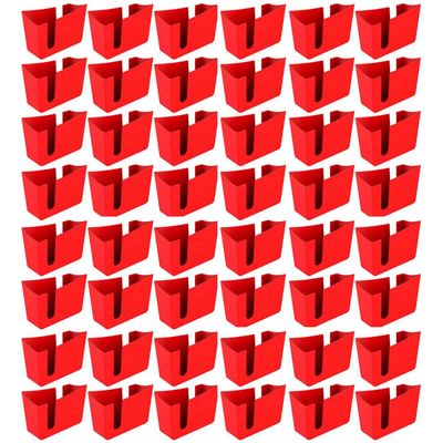 Kit 48 Suportes Porta Guardanapos de Mesa Trio Crippa Vermelho Lanchonete Restaurante