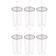 Kit 6 Copos com Tampa e Canudo 500ml Crippa Transparente Plástico Água Suco Bebidas