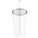 Kit 6 Copos com Tampa e Canudo 500ml Crippa Transparente Plástico Água Suco Bebidas