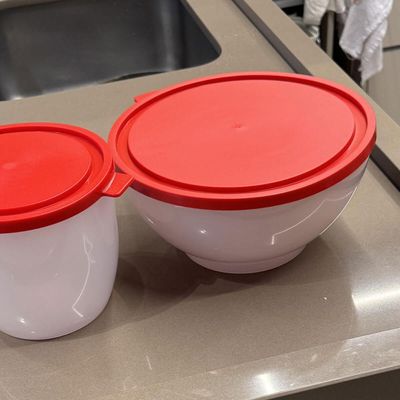 Kit 2 Potes com Tampa 3,1L Redondos PEBD Crippa Bacia Alimentos Frutas Multiuso