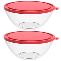 Kit 2 Potes com Tampa 3,1L Redondos PEBD Crippa Bacia Alimentos Frutas Multiuso