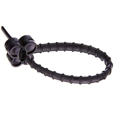 144 Lacres Reutilizáveis Cinta Plástica 17cm Formato Borboleta Preto Crippa