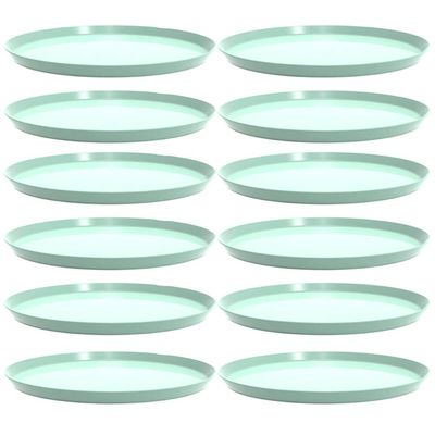 12 Bandejas Redondas 28cm Verde Menta Servir Doces Salgados Bubble Crippa Bar Restaurante