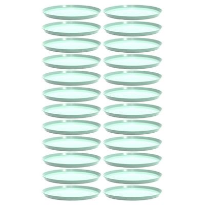 24 Bandejas Redondas Servir Doces Salgados 28cm Festas Bar Restaurante Verde Menta Bubble Crippa