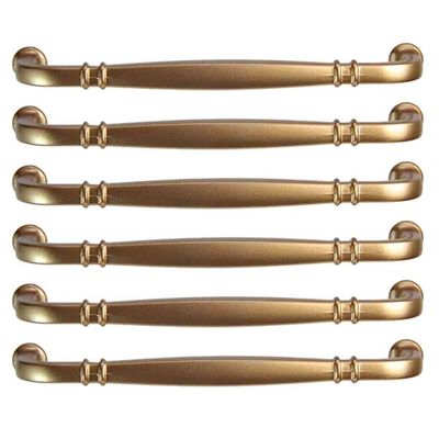 Conjunto 6 Puxadores Alça Dourado 1767 Grenade Móveis Armários Gavetas Torralba