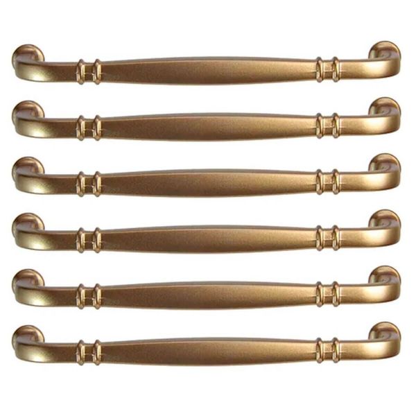 Conjunto 6 Puxadores Alça Dourado 1767 Grenade Móveis Armários Gavetas Torralba