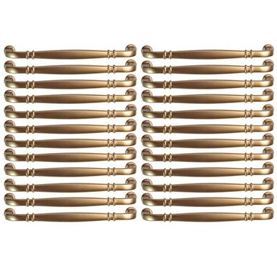 Kit 24 Puxadores para Móveis Alça Dourado 1767 Grenade Torralba Armários Gavetas
