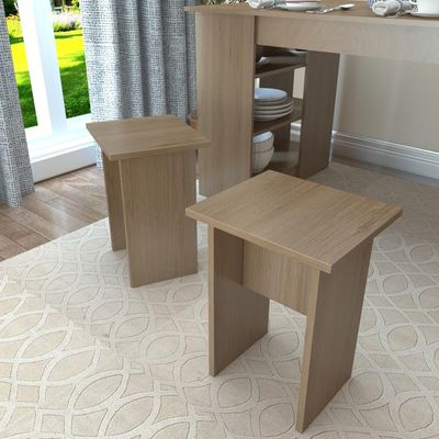 Conjunto de 2 Bancos Mel FF MDP 42x30x26cm