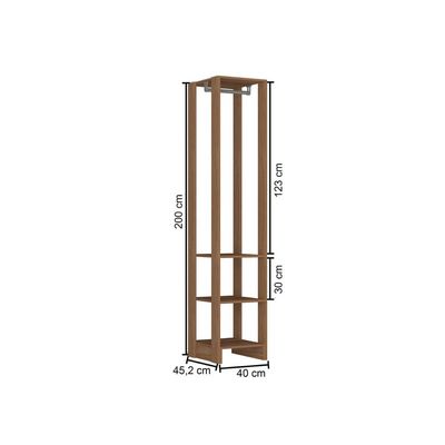 Closet com 1 cabideiro e 2 Prateleiras Yes Nova Mobile Montana