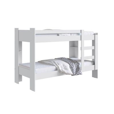 Cama Beliche 100% MDF com Pintura UV Branco Acetinado B63 Nova Móbile