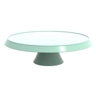 Kit 3 Porta Bolos 25cm Verde Menta com Cúpula e Pé Bubble Crippa Tortas Doces Boleira