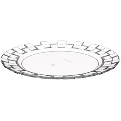 24 Pratos Médios Transparente Crippa para Servir Sobremesa Doces Mesa Posta Aperitivos