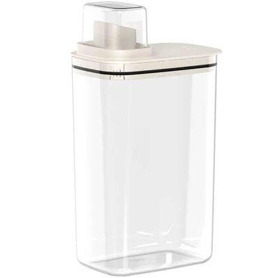 Kit 5 Dispenser de Sabão Líquido 2,3L Bege Tampa Medidora Ou para Amaciante Detergente