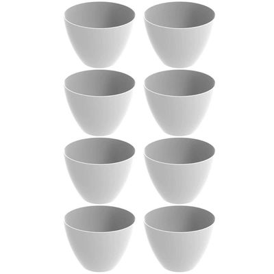 8 Tigelas Redonda Grande 6,2L Travessa Servir Branca Salada Frutas Pratos Quentes Crippa