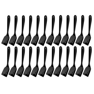 Kit 24 Espátulas Culinárias Retas Nylon Pretas Restaurante Lanchonete Kitch Crippa