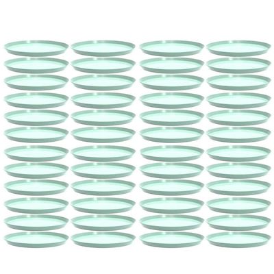 Kit 48 Bandejas Redondas 34cm Verde Menta Buffet Crippa Bubble Eventos