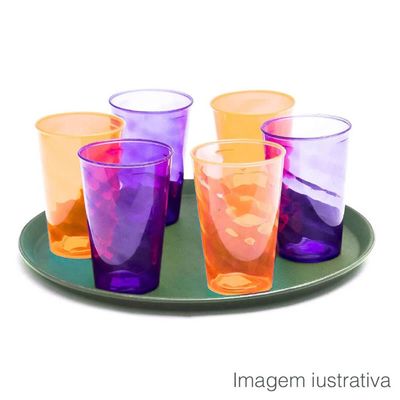 Kit 12 Bandejas Redondas 34cm Verde Menta Servir Buffet Crippa Bubble Restaurante