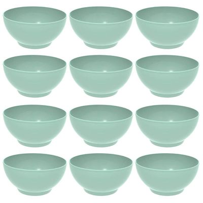 Kit 12 Tigelas Grandes Crippa Travessas Servir 3,1L Verde Menta Salada Sobremesa Restaurante