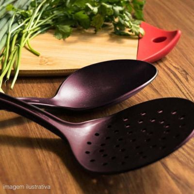 24 Espumadeiras Cozinha Amêndoa Fritura Arroz Escumadeira Culinária de Nylon Kitch Crippa