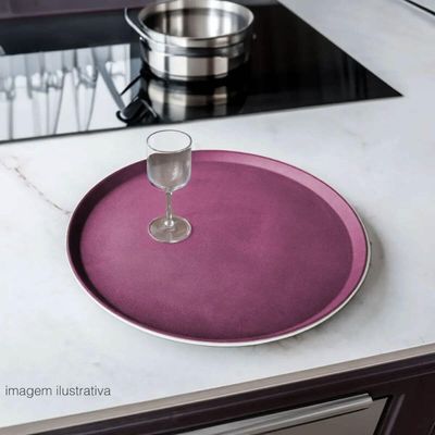 24 Bandejas Redonda 34cm Servir Bar Restaurante Crippa Bubble