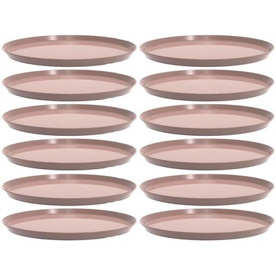 Conjunto 12 Bandejas Redondas 28cm Servir Amêndoa Bar Restaurante Bubble Crippa
