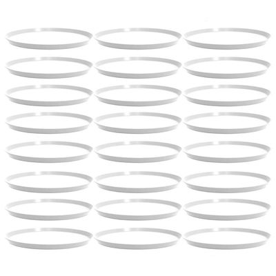 24 Bandejas para Servir 28cm Brancas Redondas Bar Restaurante Lanchonete Crippa