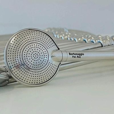 Bomba para Chimarrão 19cm Bojo 800 Furos Inox Bocal Dourado Lisa Bortonaggio