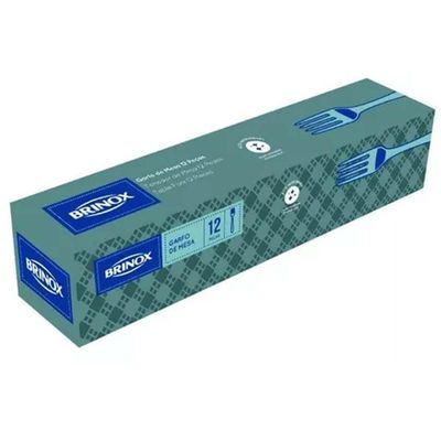 Kit 120 Garfos de Mesa 19cm Inox Lyon Brinox Talheres Restaurantes Hotel Buffet