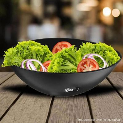 Kit 5 Saladeiras Triangulares 5L Essential 31cm Preto Pipoca Salada Frutas Coza