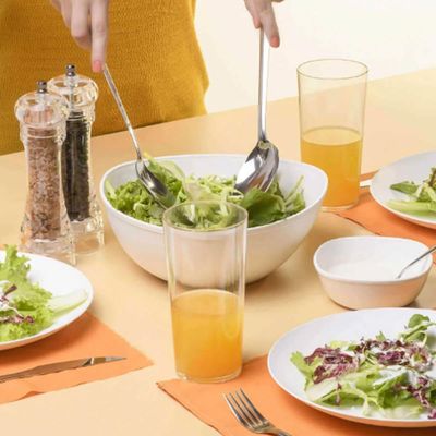 Kit 6 Saladeiras Triangulares Tigelas Plásticas 5L Brancas Essential Coza Pote Sobremesa Pipoca