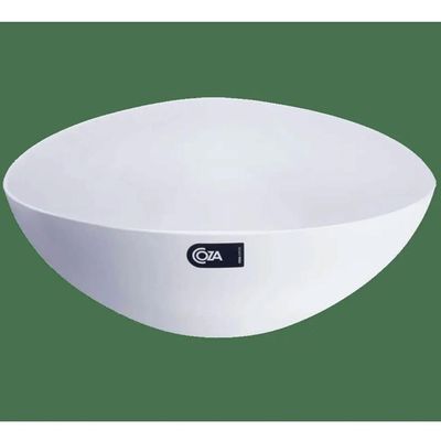 12 Saladeiras Tigelas Plásticas 5L Brancas Restaurantes Sobremesa Pipoca Triangulares Essential Coza
